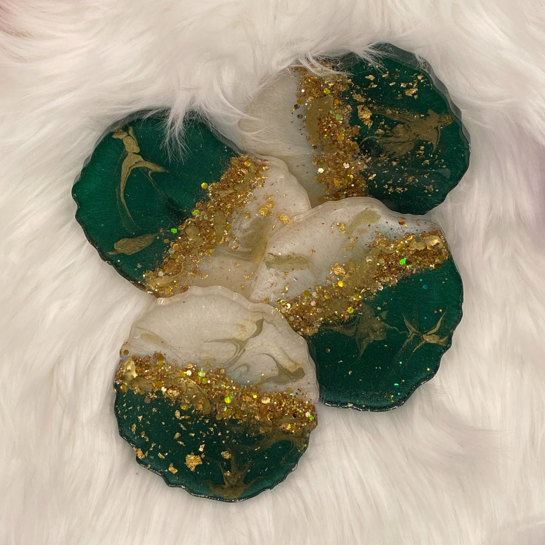 CUSTOM Geode Shaped Coasters