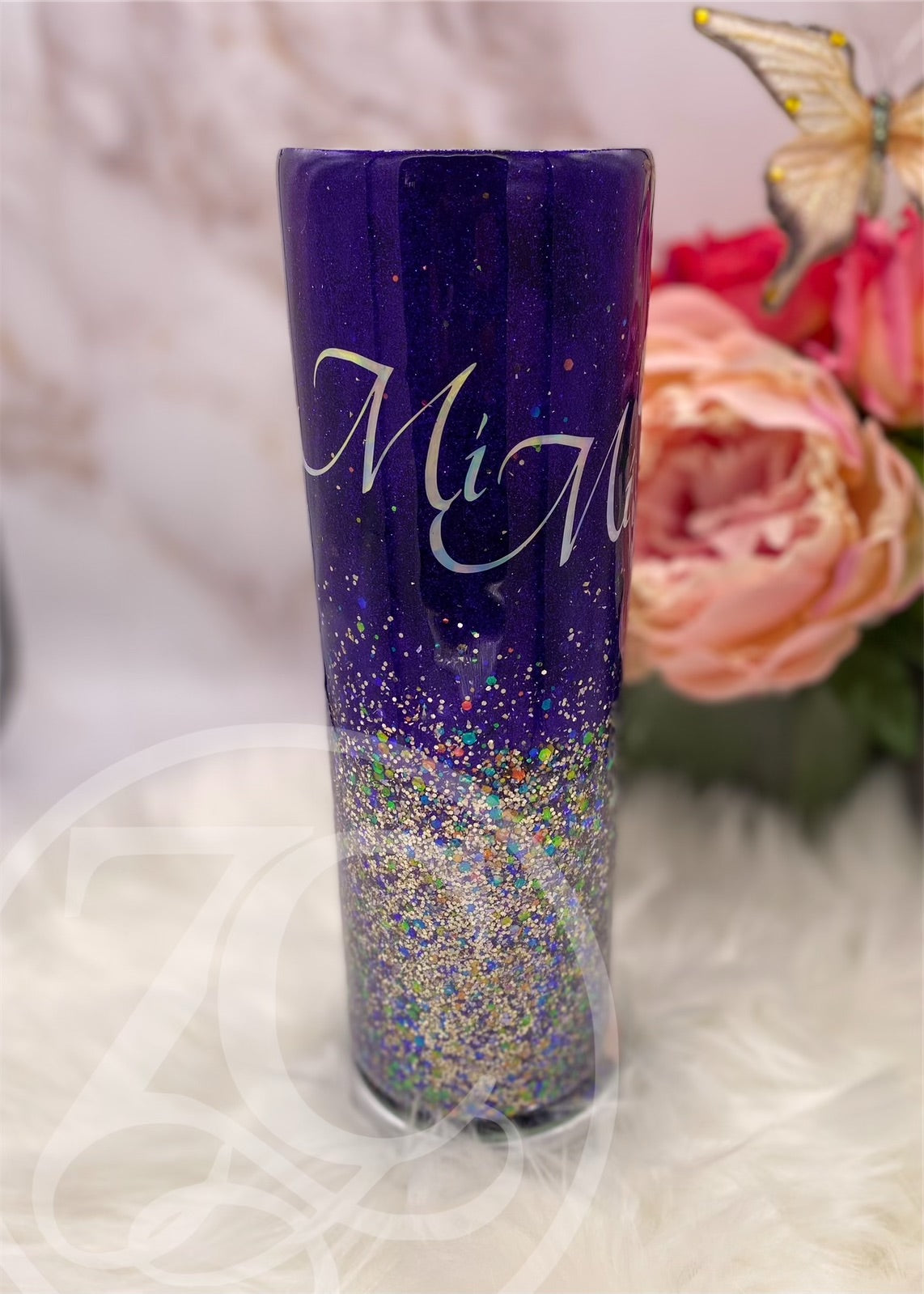 Personalized Ombre Glitter Stainless Steel Tumbler