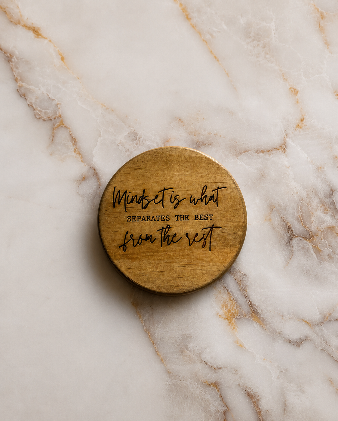 Engraved Wooden Coaster • Inspirational Quote Coaster • Gift for Women • Office Desk Decor • Empowering Gifts • Single Coaster