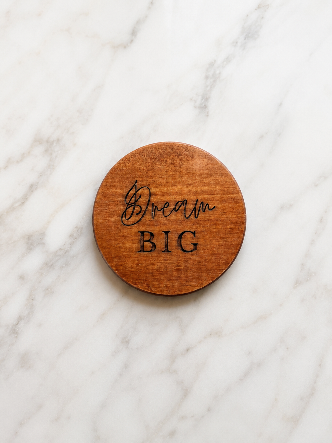 Engraved Wooden Coaster • Inspirational Quote Coaster • Gift for Women • Office Desk Decor • Empowering Gifts • Single Coaster