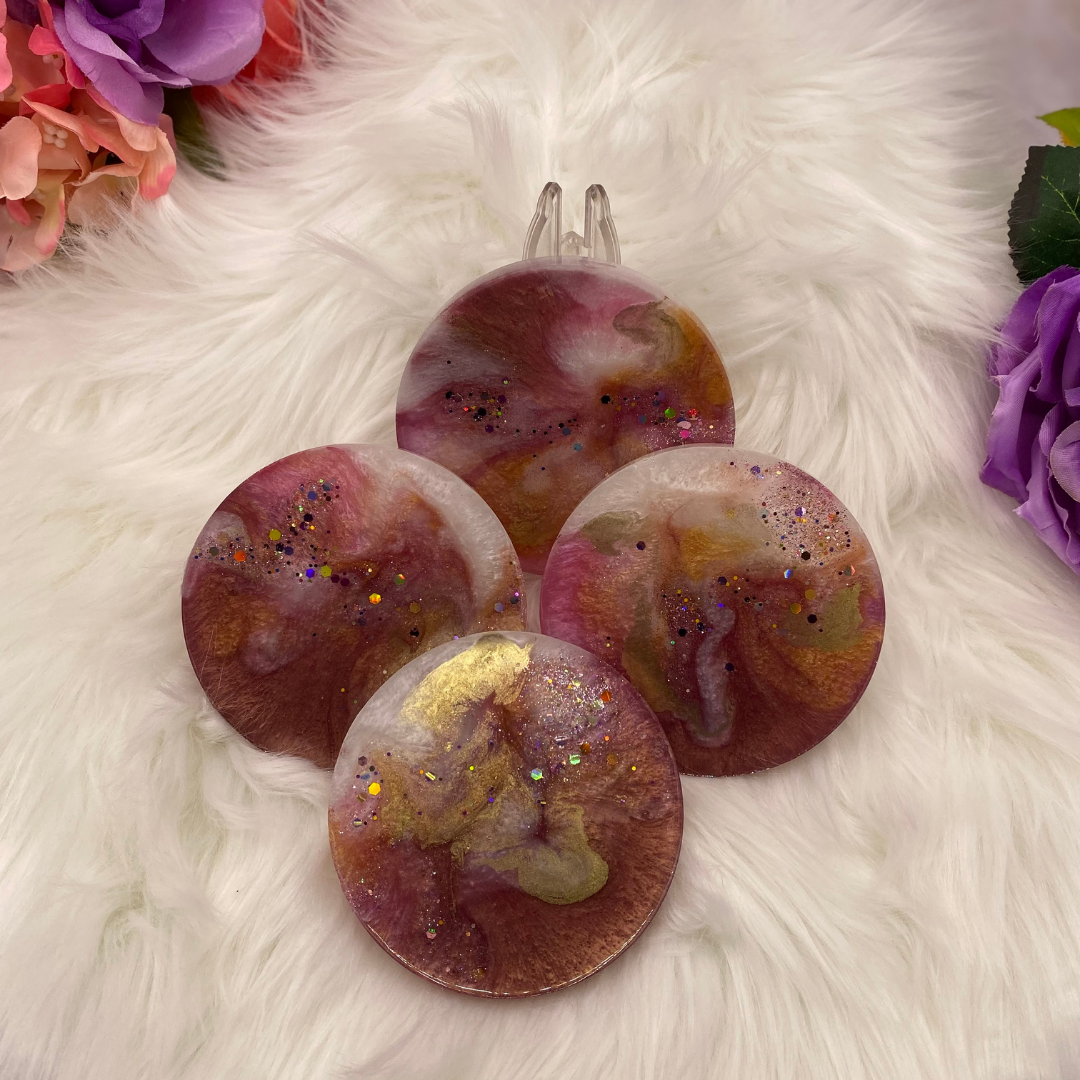 CUSTOM Round Faux Marble Coasters