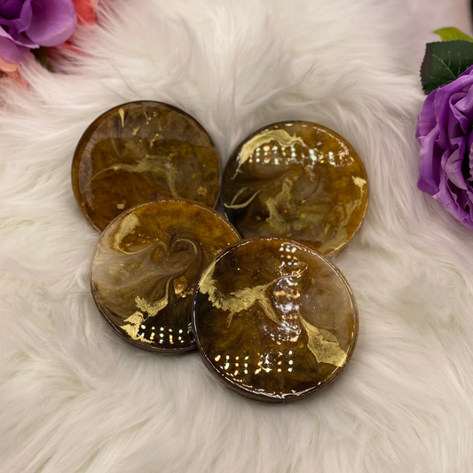CUSTOM Round Faux Marble Coasters