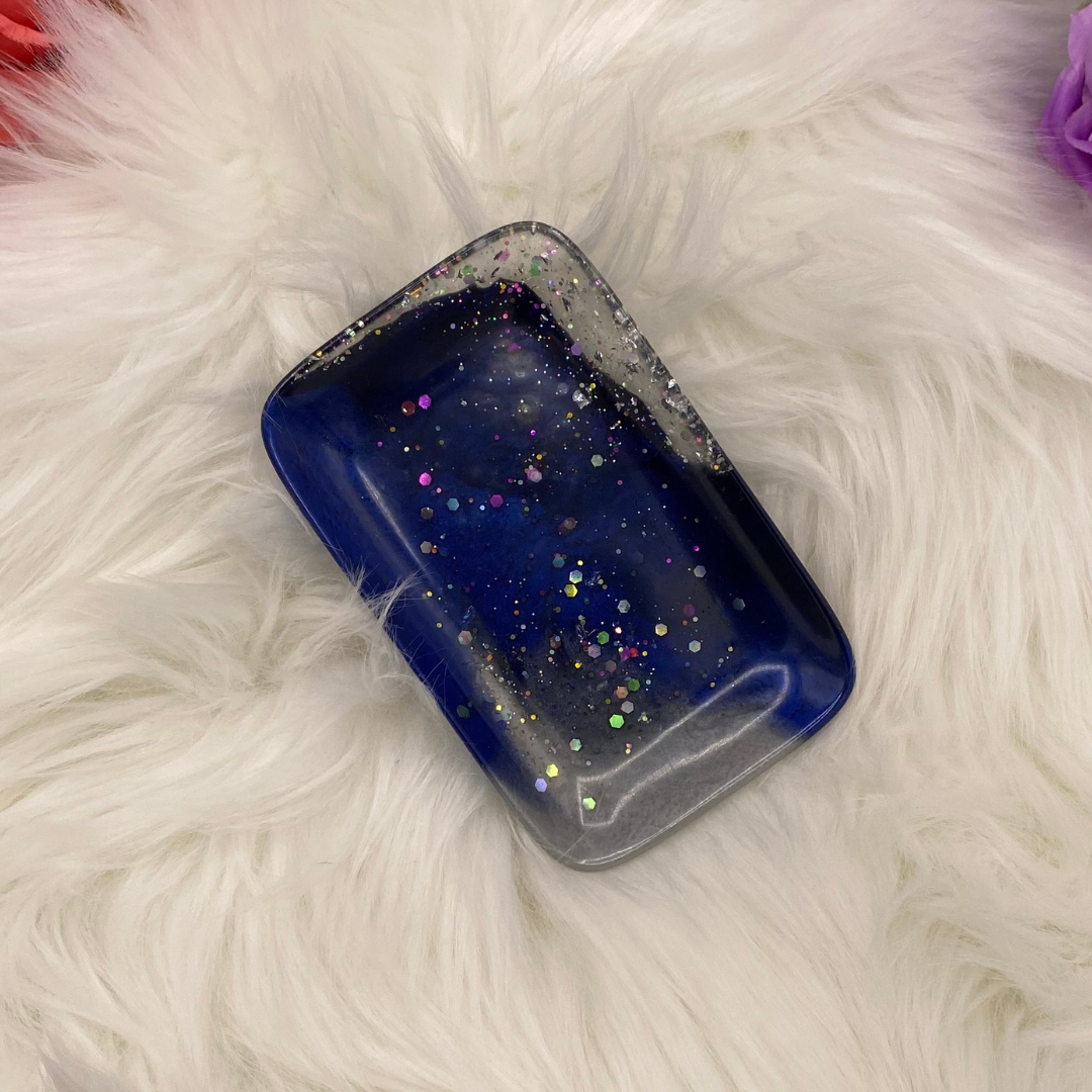 Blue with Silver Accents