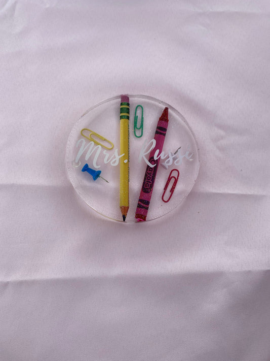 School Supply Coaster