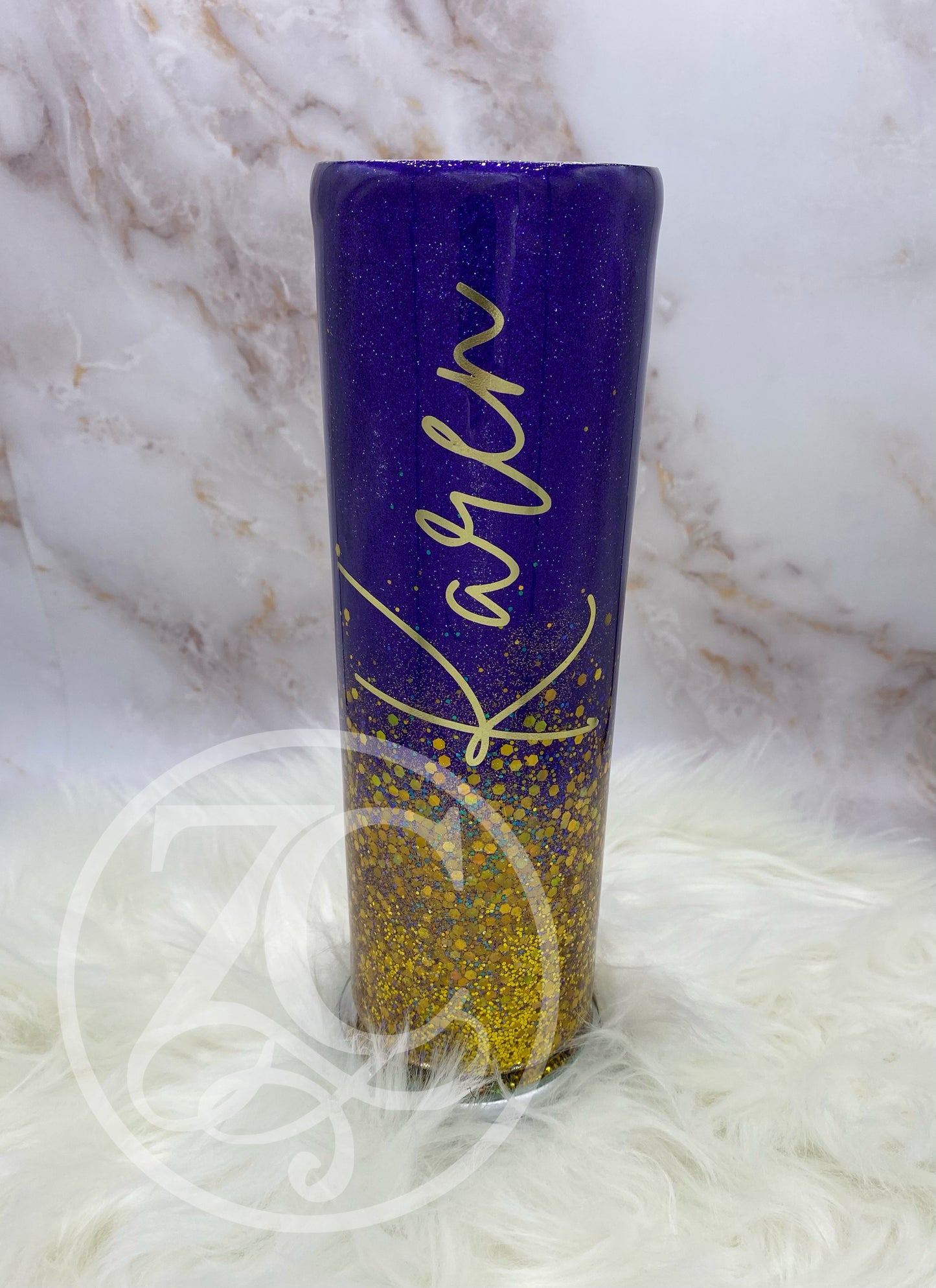 Personalized Ombre Glitter Stainless Steel Tumbler 